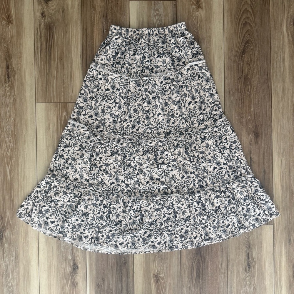 Floral Tiered Maxi Skirt – Jopna – Size Small